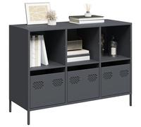 vidaXL Sideboard Anthracite 101.5x39x73.5 cm Cold-rolled Steel, Black
