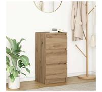 Sideboard 3-Drawer Artisan Oak Engineered Wood 37.5x35x76 cm StorageUnit