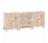 Sideboard 3 pcs Solid mango wood Storage Dining Room Furniture Area vidaXL