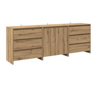 Sideboard 3 Piece Buffet Cabinet Cupboard Highboard Engineered Wood vidaXL