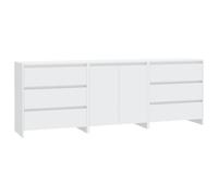 Sideboard 3 Piece Buffet Cabinet Cupboard Highboard Engineered Wood vidaXL