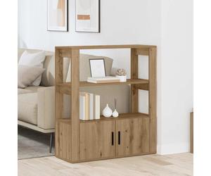 Sideboard 30x80x90 cm Artisan Oak Engineered Wood 2-Door Compact Modern Storage