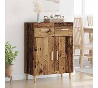 Sideboard 34x69.5x89 cm Engineered Wood Old Wood Finish Rustic Compact Storage