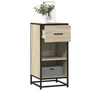vidaXL Sideboard Smoked Oak 35.5x35x76 cm Engineered Wood and Metal