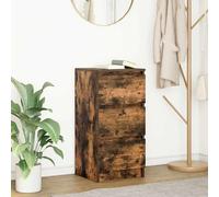 (smoked oak) vidaXL Sideboard Black Oak 37.5x35x76 cm Engineered Wood storage cabinet