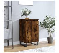 Sideboard 40x35x70 cm Smoked Oak Engineered Wood 1-Door Minimalist Storage Shelf