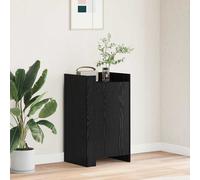 Sideboard Black Oak 45x35x75cm Engineered Wood 1 Door Compact Modern Storage Fit