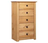 Sideboard 46x40x89 cm Solid Pine 5-Drawer Natural Wood Storage Cabinet for Home