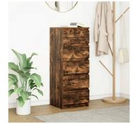 Sideboard 5 Drawers Smoked Oak 37.5x35x99cm Engineered Wood Slim Storage Cabinet