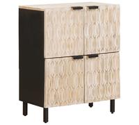 vidaXL Sideboard White Wash Finish 60 x 33 x 75 cm Solid Mango Wood