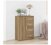 Sideboard 60x31x84 cm Engineered Wood Artisan Oak 4 Drawer 1 Door Modern Stylish