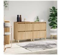 Sideboard 60x35x70 cm Sonoma Oak Engineered Wood 12-Door Modular Storage Buffet