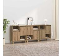 Sideboard 60x35x70cm Artisan Oak Engineered Wood 6-Door Modern Storage Unit Slim