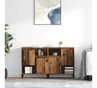 Sideboard 60x35x70cm Old Wood Engineered Wood 4-Door Black Legs Modern DiningRm