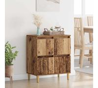 Sideboard 60x35x70cm Old Wood Engineered Wood 4 Door Rustic Storage Unit w/Legs