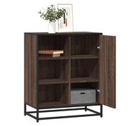 Sideboard 62x35x76cm Brown Oak Engineered Wood Metal Industrial Storage Cabinet