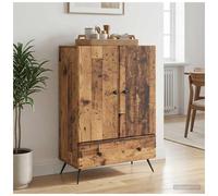 Sideboard 66x34.5x95cm Old Wood Engineered Wood 1 Drawer 2 Door Rustic StorageXL