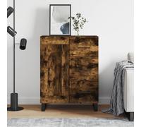 Sideboard Artisan Oak 69.5x34x90cm Engineered Wood Iron Legs 3 Drawers 2 Shelves