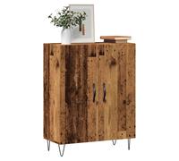 Sideboard 69.5x34x90cm Old Wood Engineered Wood 2-Door Hairpin Legs Storage Unit