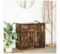Sideboard 71x35x65 cm Smoked Oak Engineered Wood 2 Doors 1 Drawer Shelf Assembly