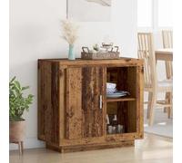 Sideboard 80x40x75cm Smoked Oak Engineered Wood Storage Cabinet for Living Room