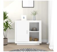 Sideboard 80x40x75cm White Engineered Wood Compact Modern Storage Slim Hall Unit