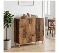 Sideboard 89x34.5x80cm Old Wood Engineered Wood 3-Door Vintage Storage Buffet UK