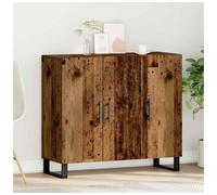 Sideboard 90x34x80cm Old Wood Engineered Wood 3 Door Modern Rectangular Storage
