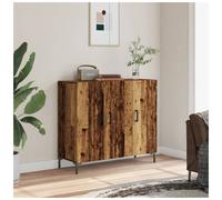 Sideboard 90x34x80cm Old Wood Engineered Wood 3-Door Modern Storage Cabinet Eco