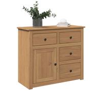 Sideboard 93x40x80 cm Solid Pine Wood Honey Finish 4-Drawer Home Unit