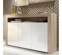 Sideboard Aether 155Cm - Oak & White Gloss Doors