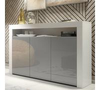 Sideboard Aether 155Cm - White & Grey Gloss Doors
