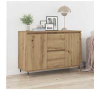 Sideboard Artisan Oak 101.5x35x70cm Engineered Wood 2 Drawers 2 Doors Modern TV