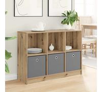 Sideboard Artisan Oak 102x32x73.5cm Engineered Wood 3 Drawers Recessed Modern TV