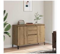 Sideboard Artisan Oak 102x35x70 cm Engineered Wood 2 Doors 1 Drawer ModernBuffet