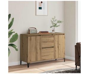 Sideboard Artisan Oak 102x35x70 cm Engineered Wood 2 Doors 1 Drawer ModernBuffet