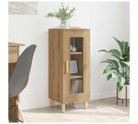 Sideboard Artisan Oak 34.5x32.5x90cm Engineered Wood Glass Door Storage Compact
