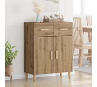 Sideboard Artisan Oak 34 x 69.5 x 89 cm Engineered Wood Compact Storage Cabinet