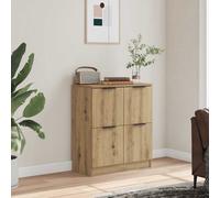 Sideboard Artisan Oak 60x30x70cm Engineered Wood Compact 4-Door Storage Hallway