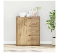 Sideboard Artisan Oak 60x31x70cm Engineered Wood 3 Drawers 1 Door Modern Dining