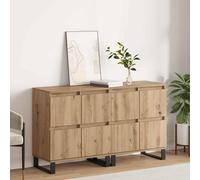 Sideboard Artisan Oak 60x35x70cm Engineered Wood 4-Door Compact Slim Storage