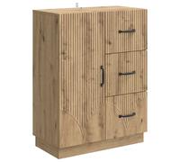 Sideboard Artisan oak 66x34.5x87cm Engineered wood 3 drawers 90° hinge Storage