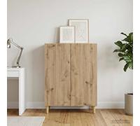 Sideboard Artisan Oak 66x34.5x90cm Engineered Wood 2-Door Vintage Storage Shelf