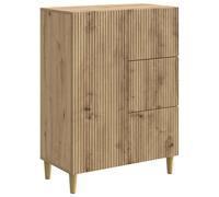 Sideboard Artisan Oak 66x34.5x90cm Engineered Wood 3 Drawers 1 Swing Door Retro