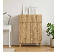 Sideboard Artisan Oak 66x34.5x90cm Engineered Wood Vintage 1 Drawer 2 Door Shelf