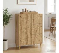Sideboard Artisan Oak 66x34.5x90cm Engineered Wood Vintage Eucalyptus Legs Shelf