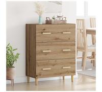Sideboard Artisan Oak 69.5x34x90cm Compact Engineered Wood Storage Cabinet Unit