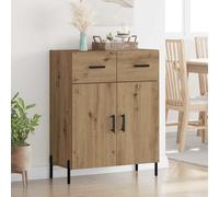 Sideboard Artisan oak 69.5x34x90cm Engineered wood 2-door 1-drawer Modern Shelf