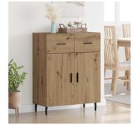 Sideboard Artisan Oak 69.5x34x90cm Engineered Wood 2 Doors 1 Drawer Matte Handle
