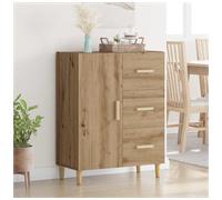 Sideboard Artisan Oak 69.5x34x90cm Engineered Wood Compact Storage Cabinet Slim